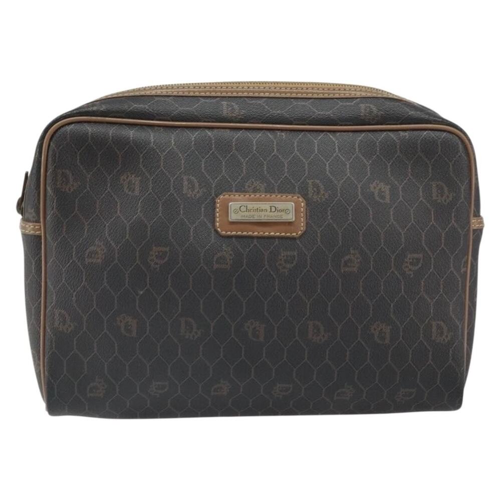 Dior Honeycomb Canvas Clutch Bag Black